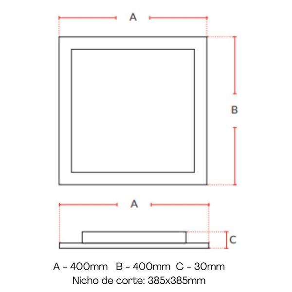 Imagem de Painel Led Avant Quadrado Embutir 30w 6500k Bivolt Branco