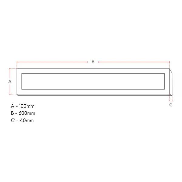 Imagem de Painel Led Avant Retangular 18w 10x60cm Sobrepor 6500k 10 Un