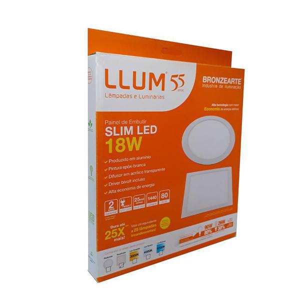 Imagem de Painel Led De Embutir Slim 18W 6500K Bronzearte