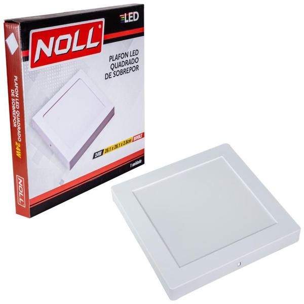 Imagem de Painel Led De Sobrepor Quadrado 24W Branco Quente - Noll