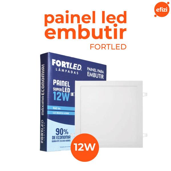 Imagem de Painel led embutir 12w quadrado - fortled