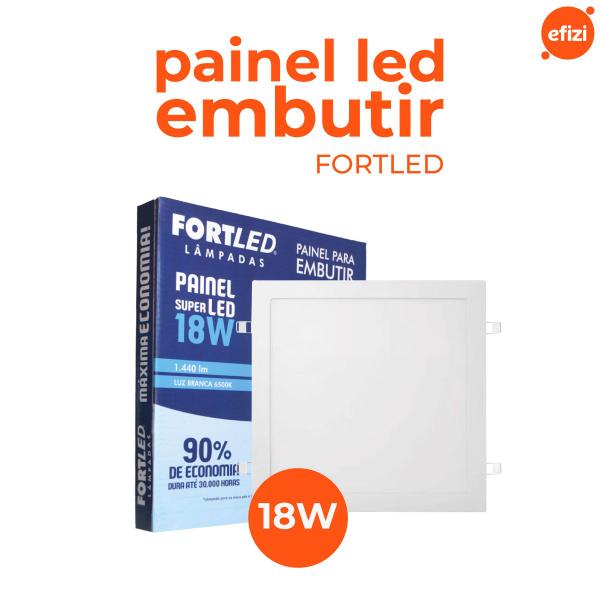 Imagem de Painel led embutir 18w quadrado - fortled