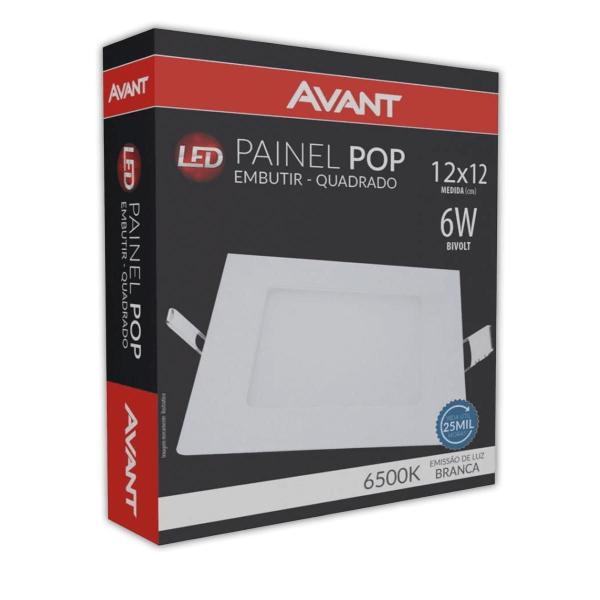 Imagem de Painel Led Embutir 6w Quadrado 6500k