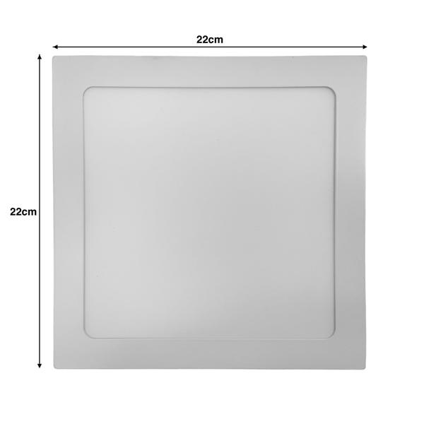 Imagem de Painel Led Embutir Quadrado 18w Bivolt 22cm Avant Forro Teto