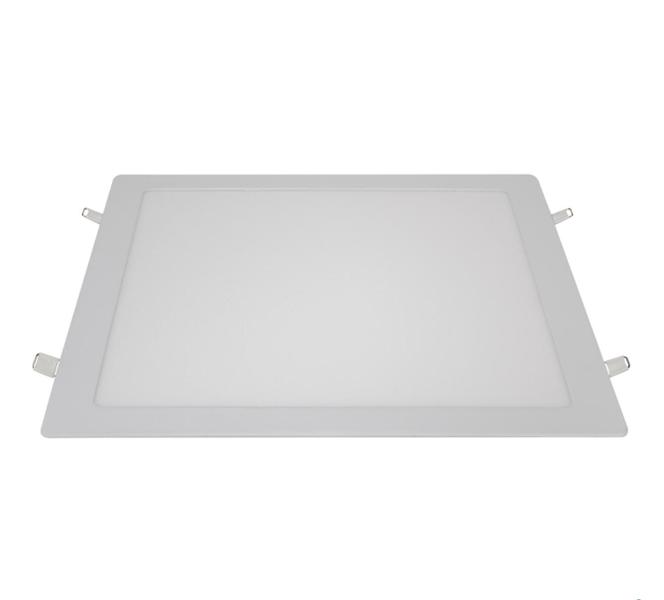 Imagem de Painel led embutir quadrado aluminio 24w 3000k  branco