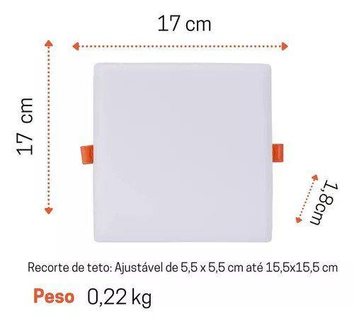 Imagem de Painel Led Frameless 17W 3000K Quadrado