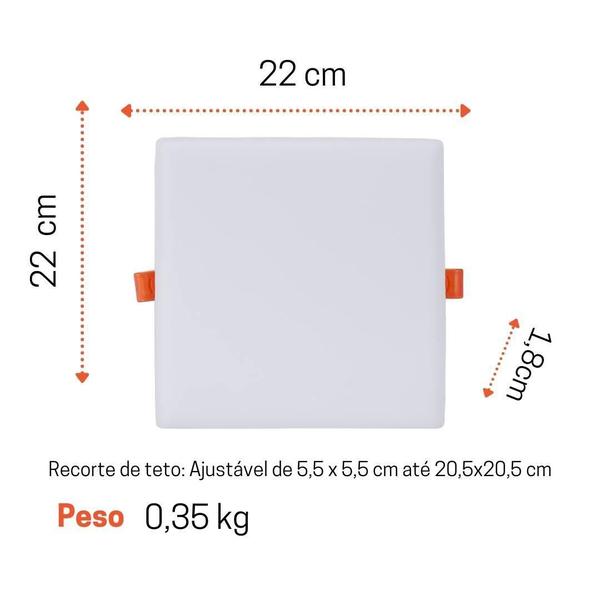 Imagem de Painel Led Frameless Embutir Ou Sobrepor 32W Bivolt 4100K