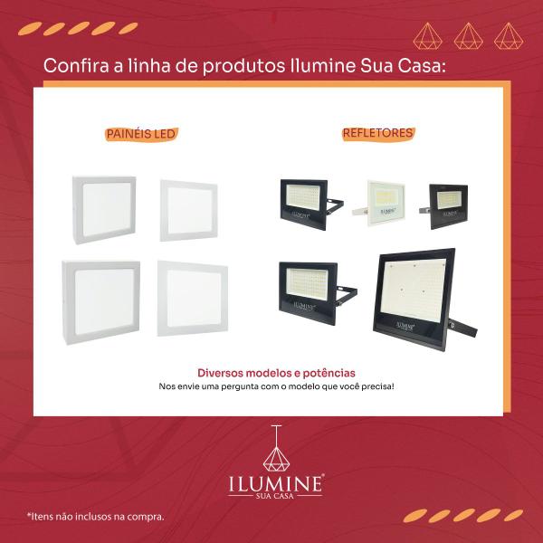 Imagem de Painel LED Ilumine Sua Casa 25W Quadrado Sobrepor