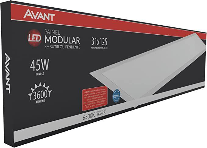 Imagem de Painel led modular embutir 45w 6500k 312x1250 bivolt - avant