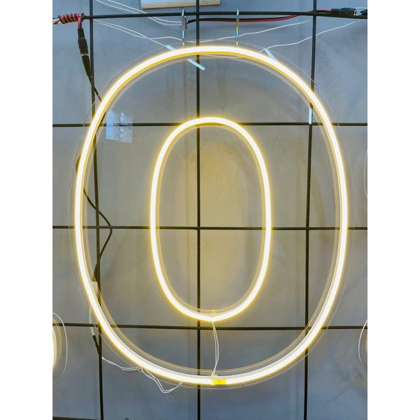 Imagem de Painel Led Neon Números 0 a 9 Acrílico Cristal 50cm Altura Um Dois Três Quatro Cindo Seis Sete Oito Nove Zero Todos núme