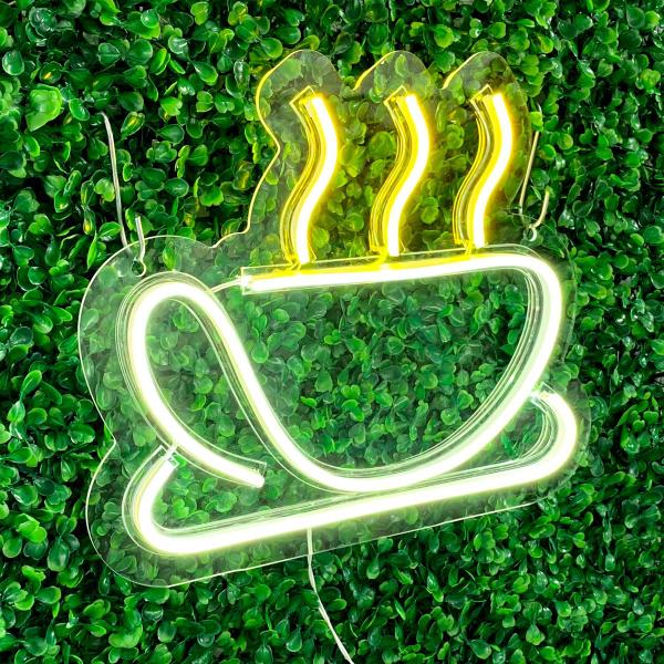 Imagem de Painel Led Neon Xícara de Café/Caneca Decoração/Cafeteria