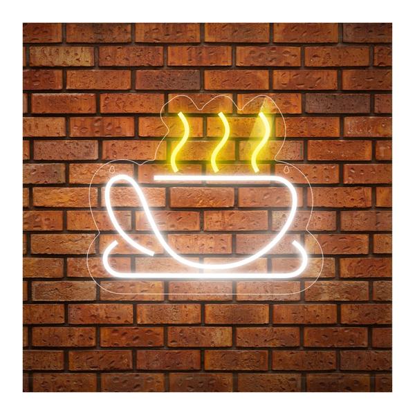 Imagem de Painel Led Neon Xícara de Café/Caneca Decoração/Cafeteria