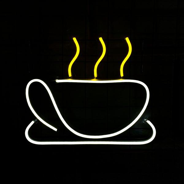 Imagem de Painel Led Neon Xícara de Café/Caneca Decoração/Cafeteria