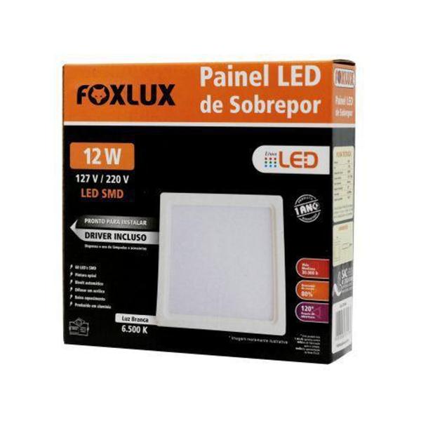 Imagem de Painel led quadrado sobrepor 12 watts 6500k - foxlux