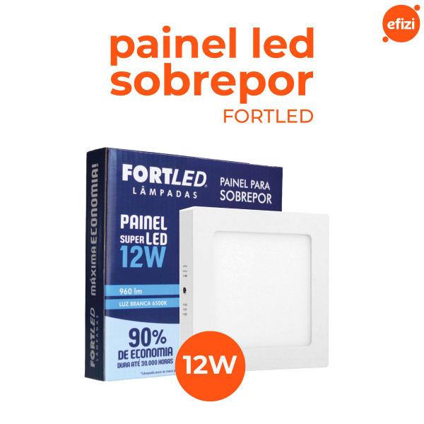 Imagem de Painel led sobrepor 12w quadrado - fortled