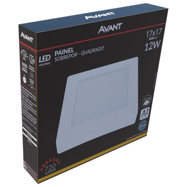 Imagem de Painel Led Sobrepor Quadrado 12 Watts 3000K Bivolt - 768450572 - AVANT