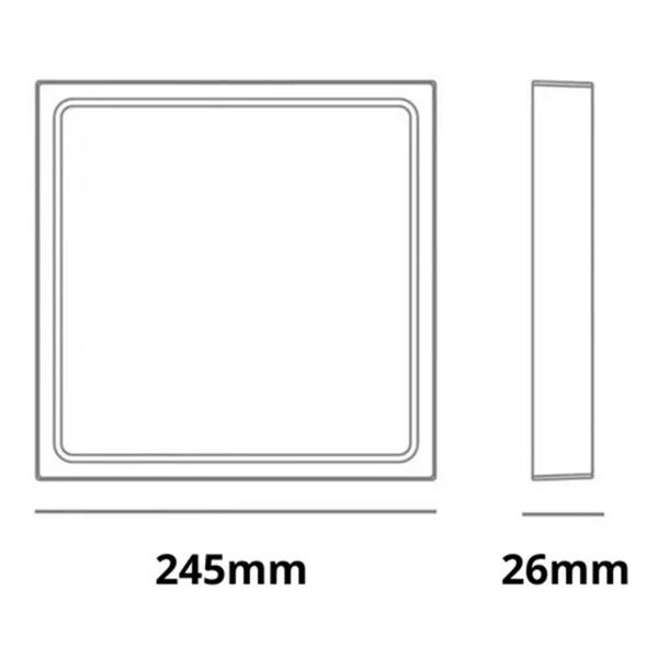 Imagem de Painel Led Sobrepor Quadrado Dual Color 18w+6w Taschibra