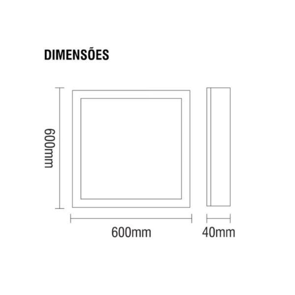 Imagem de Painel LED Sobrepor Taschibra Backlight PRO 45W 60x60