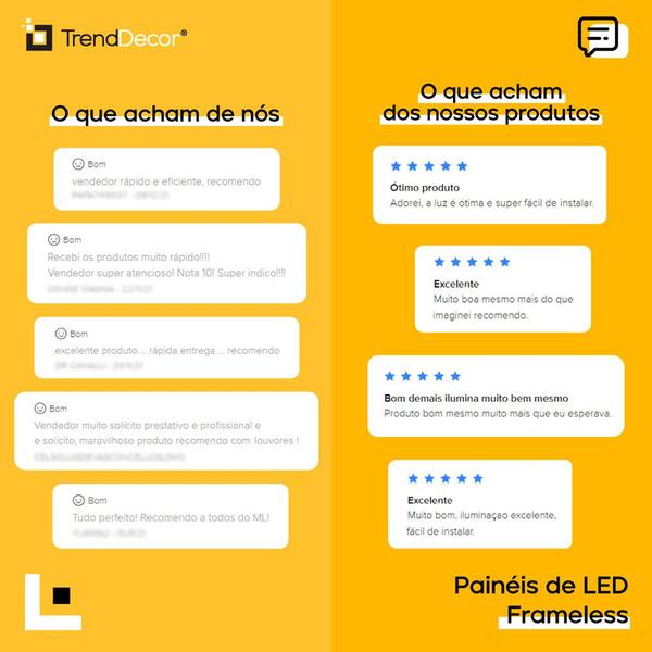 Imagem de Painel LED Taschibra Frameless 12W Quadrado Embutir ou Sobrepor