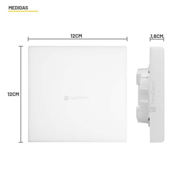 Painel LED Taschibra Frameless 17W Quadrado Embutir ou Sobrepor Imagem de Painel LED Taschibra Frameless 17W Quadrado Embutir ou Sobrepor