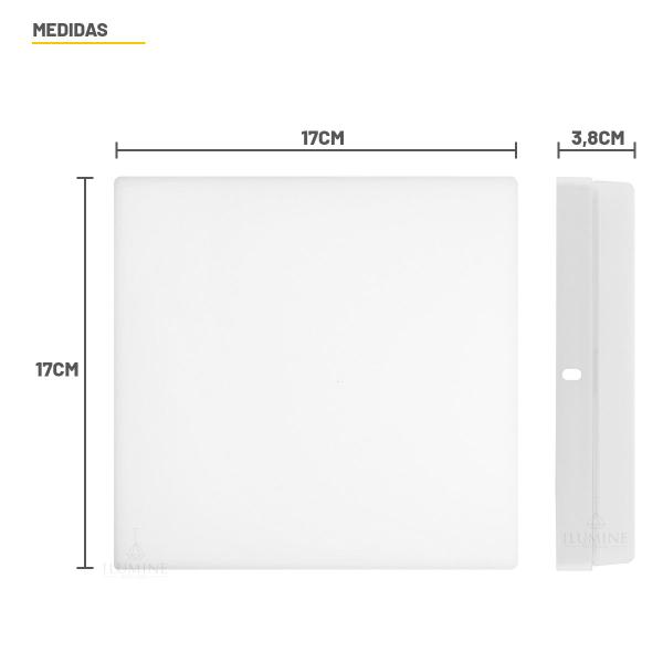 Imagem de Painel LED Taschibra Frameless 24W Quadrado Sobrepor