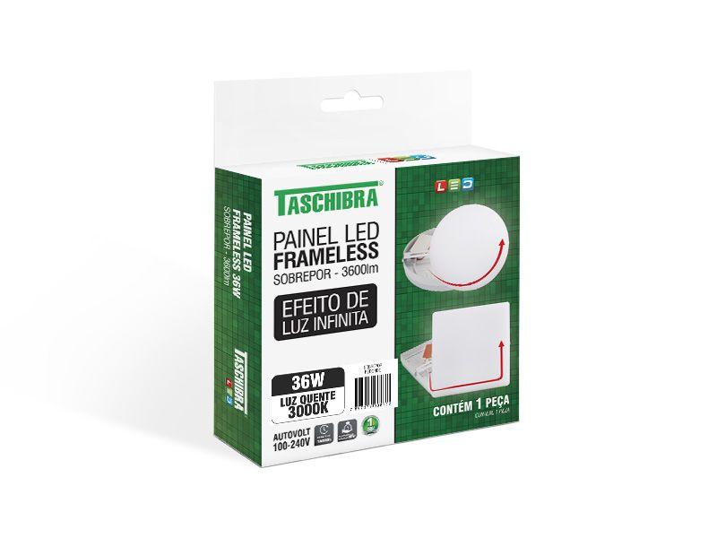 Painel LED Taschibra Frameless 36W Redondo Sobrepor Imagem de Painel LED Taschibra Frameless 36W Redondo Sobrepor