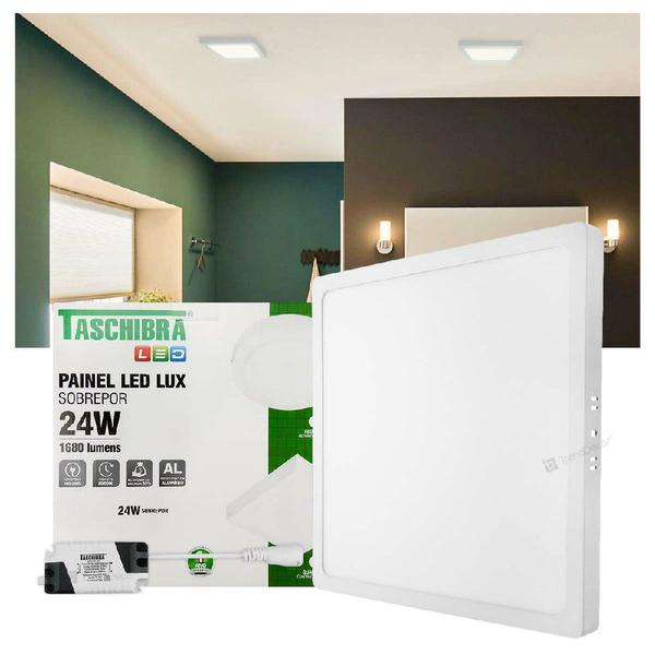 Imagem de Painel LED Taschibra LUX 24W Quadrado Sobrepor