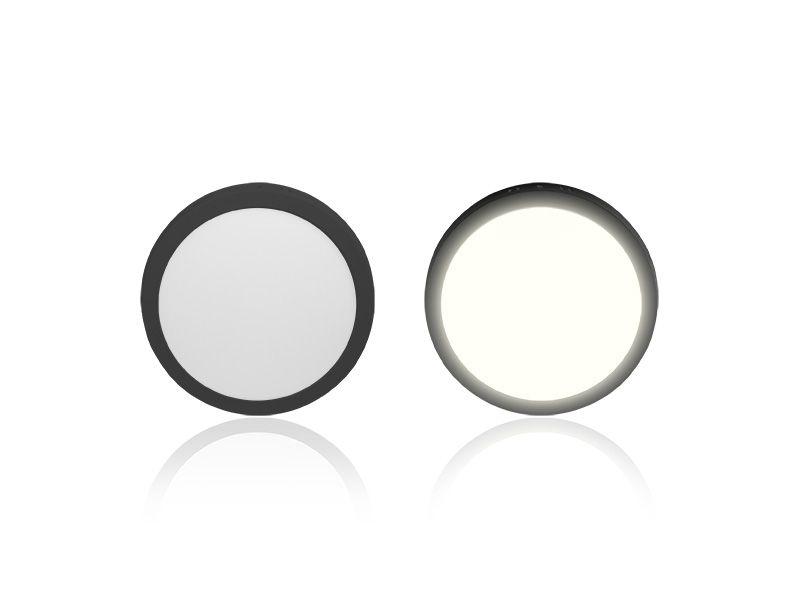 Painel LED Taschibra LUX Black 18W Redondo Sobrepor Imagem de Painel LED Taschibra LUX Black 18W Redondo Sobrepor