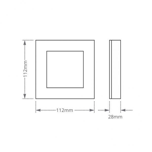 Imagem de Painel Led Taschibra Lux Quadrado 6W Sobrepor Bivolt