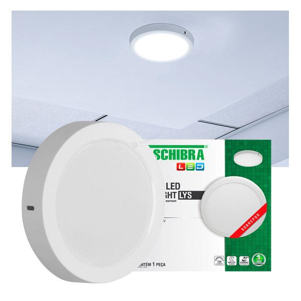 Imagem de Painel LED Taschibra Lys 12W Redondo Sobrepor