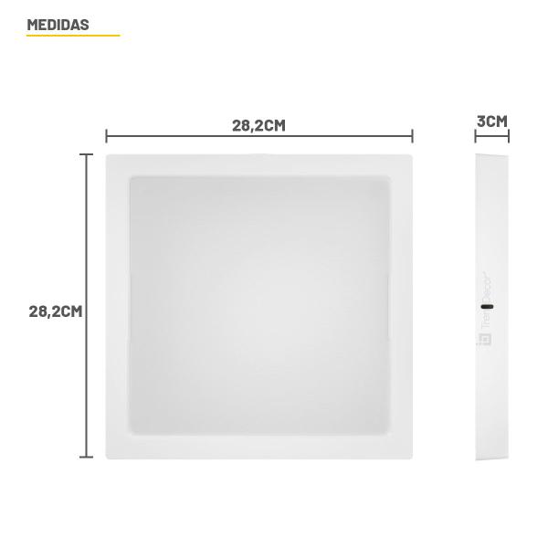 Imagem de Painel LED Taschibra Lys 24W Quadrado Sobrepor