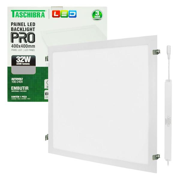 Imagem de Painel LED Taschibra Pro 32W Embutir 40x40cm Autovolt 110V/220V