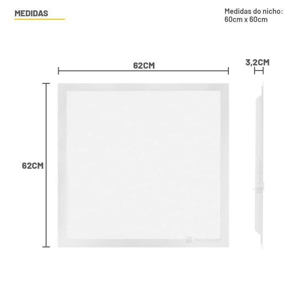 Imagem de Painel LED Taschibra Pro 45W Embutir 62x62cm Autovolt 110V/220V