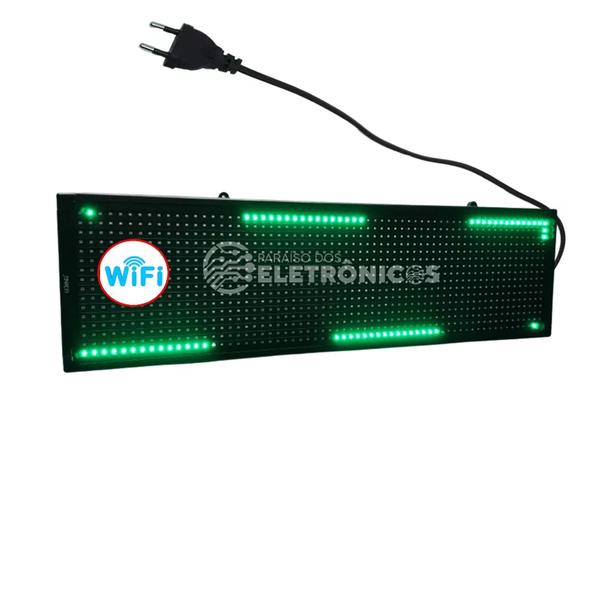 Imagem de Painel Letreiro Digital Wi-fi 6820 Luz LED Cor Verde Luminoso Interno Bivolt SL0725G