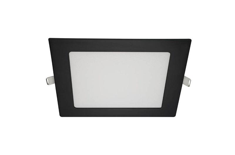 Imagem de Painel Luminária Teto de Embutir LED Quadrado 12W 170x170x15mm Preto - Blumenau