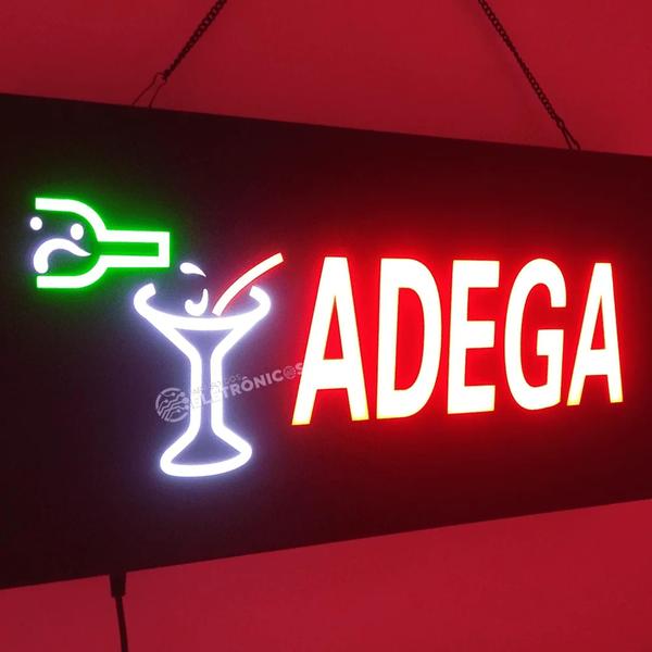 Imagem de Painel Luminoso Adega Neon Placa Led Letreiro Comercios IP43 Bivolt LE4006