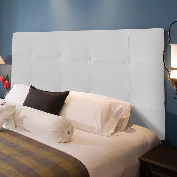 Imagem de Painel Luna Para Cama Box Queen 160 cm material sintético Branco - D'Rossi