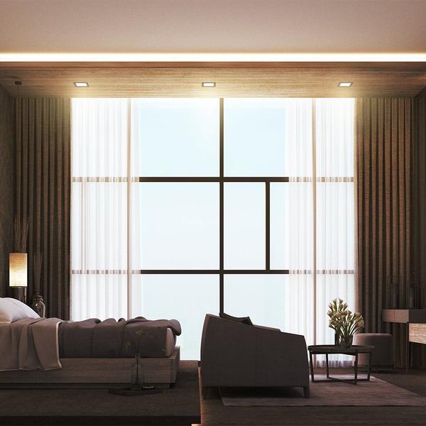 Imagem de Painel Lux LED 18W Black Quadrado Embutir 3.000K- Taschibra