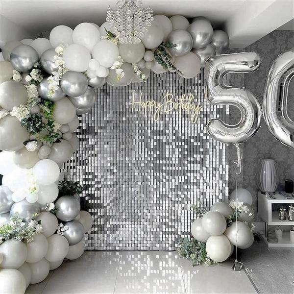 Painel Mágico Decorativo Lantejoula Shimmer Wall Prateado - Open Star Imagem de Painel Mágico Decorativo Lantejoula Shimmer Wall Prateado