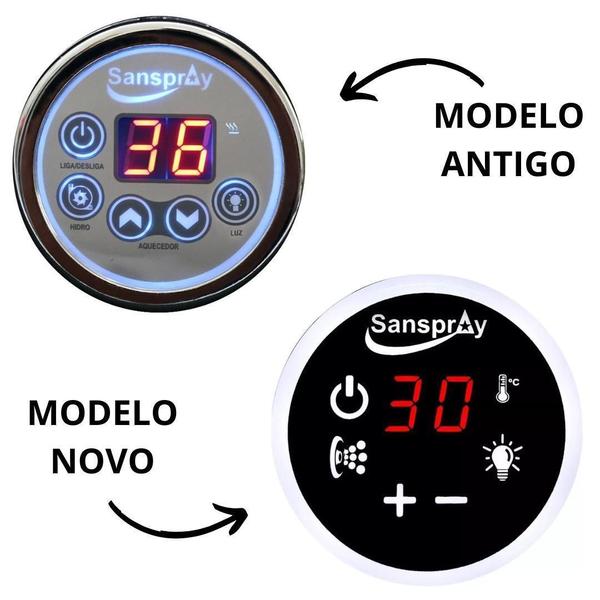 Imagem de Painel Marcador Temperatura Aquecedor Sanspray 4 Funções