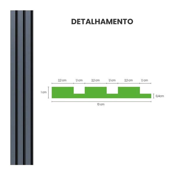 Imagem de Painel Meu Rodape 10x1 Ripado Urban Blue Rpdol09 (Rolo 10m)