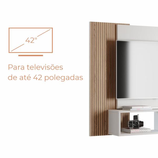 Imagem de Painel Navi Para Tv Até 42 Polegadas Com Nichos Gaia Branco Cin/Rip