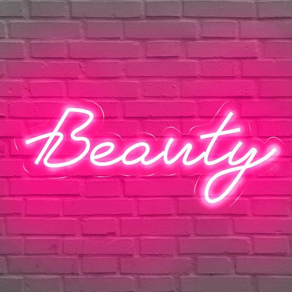 Imagem de Painel Neon Led Beauty Instagram Rosa 40 Cm