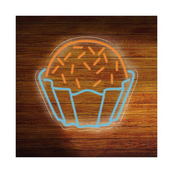 Imagem de Painel Neon Led Brigadeiro Decoração Doce Confeitaria