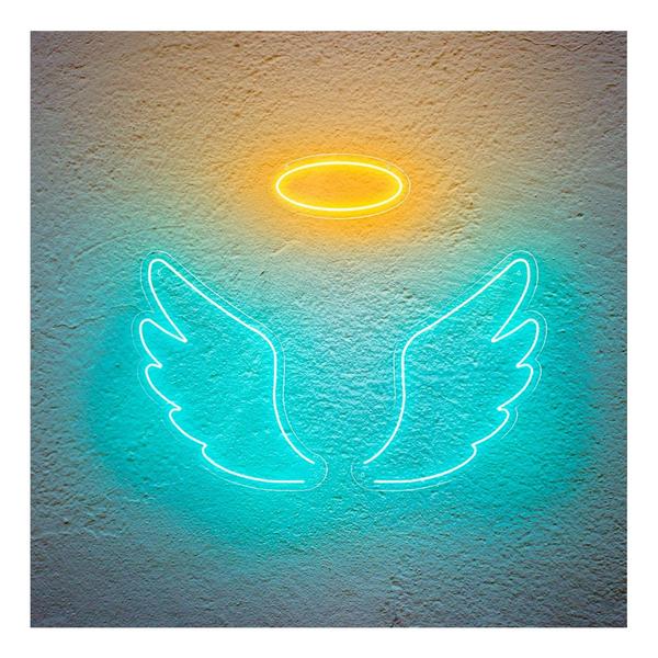 Imagem de Painel Neon Led Conjunto De Asas De Anjo Iluminação 1,30m