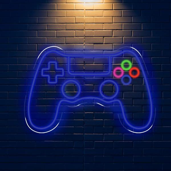 Imagem de Painel Neon Led Controle Video Game Decoração Quarto Gamer