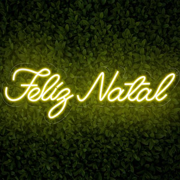 Imagem de Painel Neon Led Feliz Natal festa decoração Fita Led