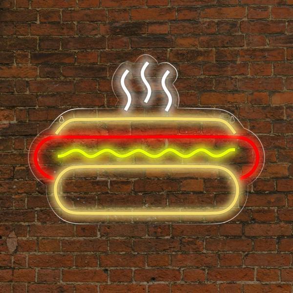 Imagem de Painel Neon Led Hot Dog Cachorro Quente Decoração Lanchonete