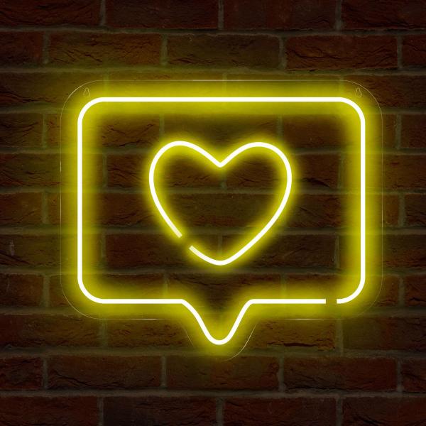 Imagem de Painel Neon Led Like Instagram iluminação Branco Quente 30cm