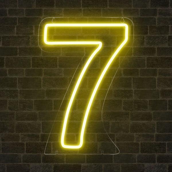 Imagem de Painel Neon Numero sete 7 Instagram Iluminação 30 Cm